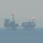 Oil rigs in North Sea