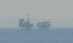 Oil rigs in North Sea