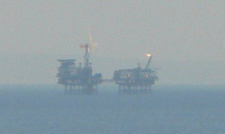 Oil rigs at sea