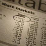 A share tip circled in a newspaper share listing